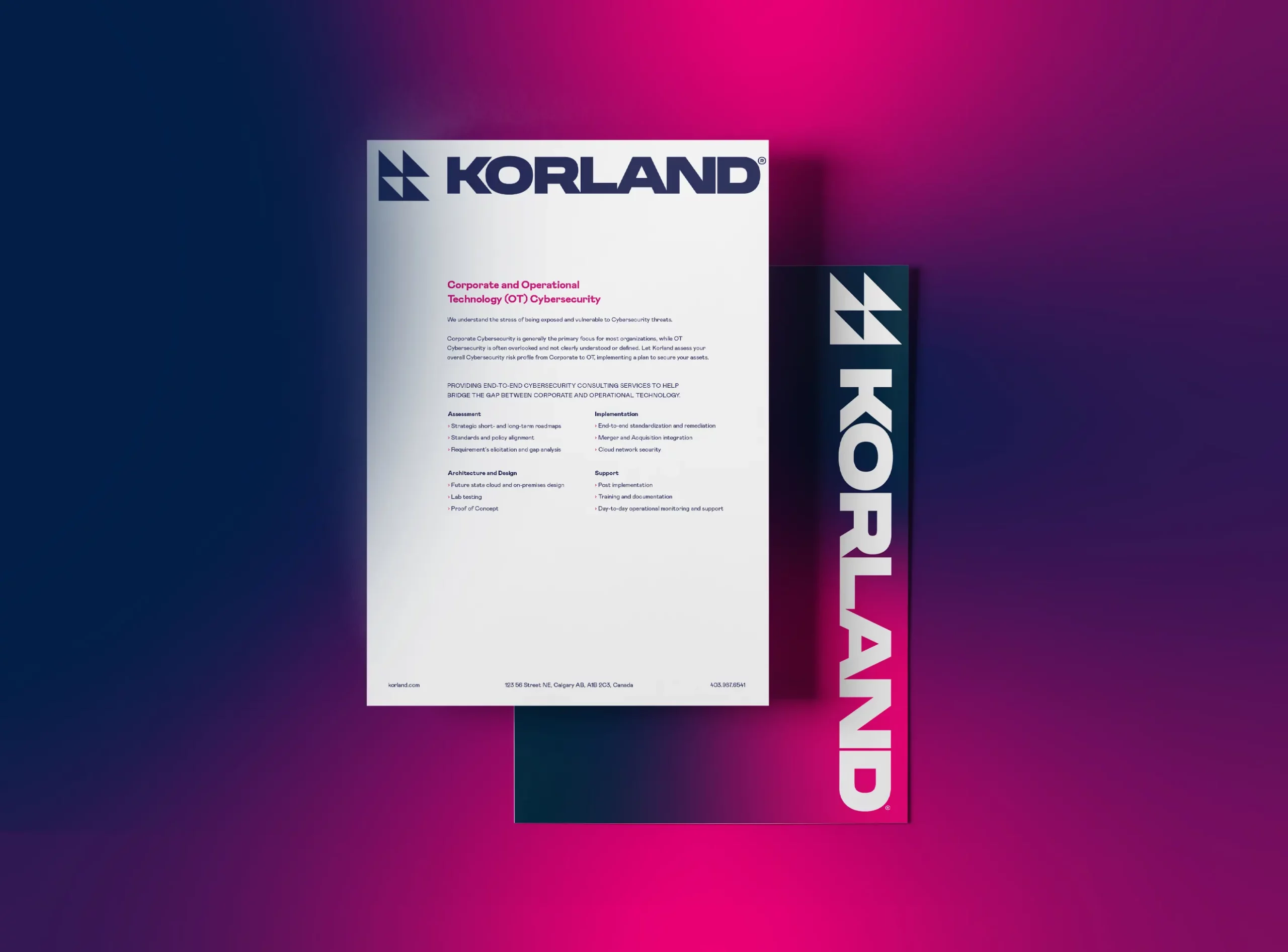 Paper with the korland branding