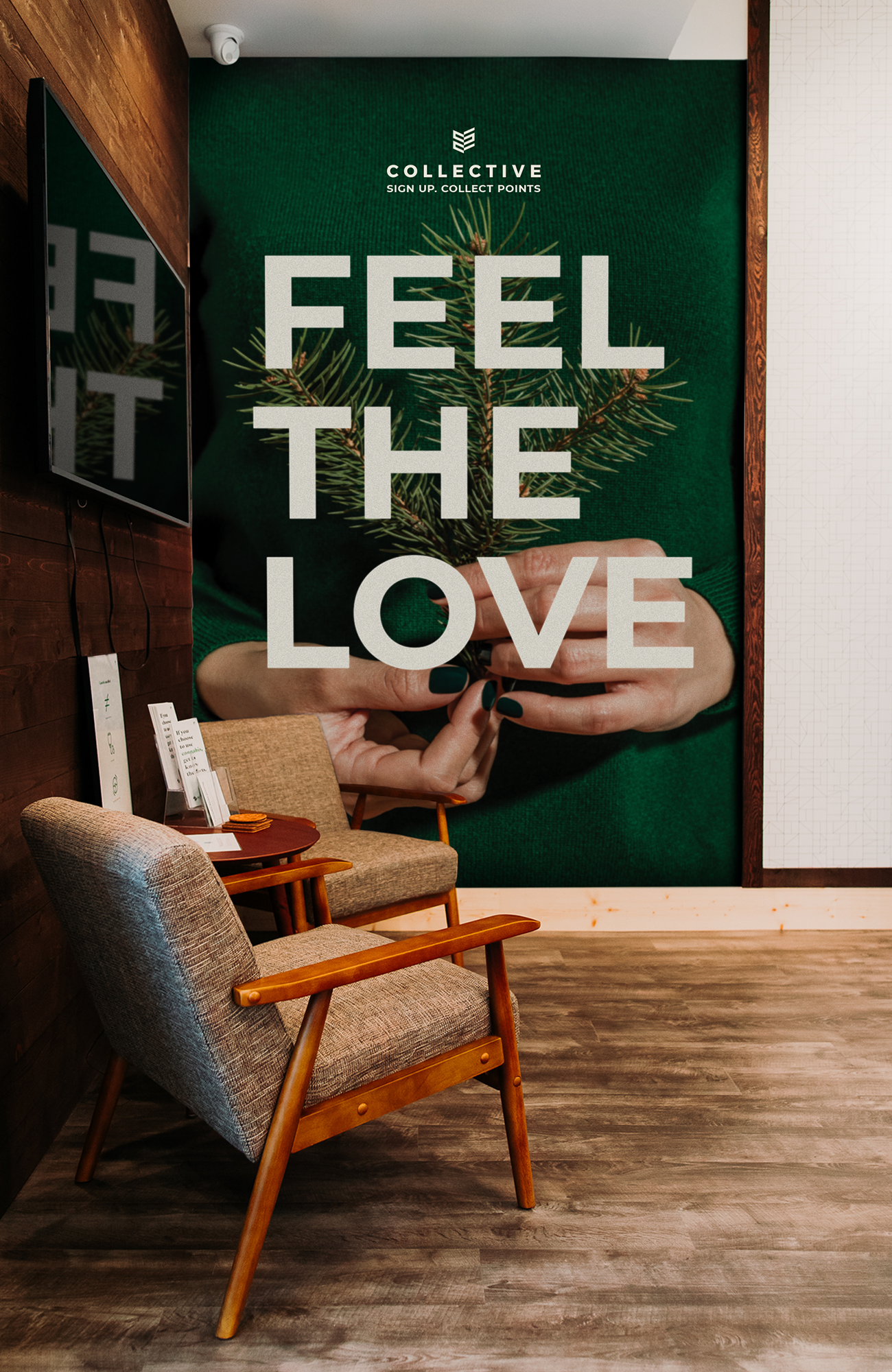 Feel the love banner in store