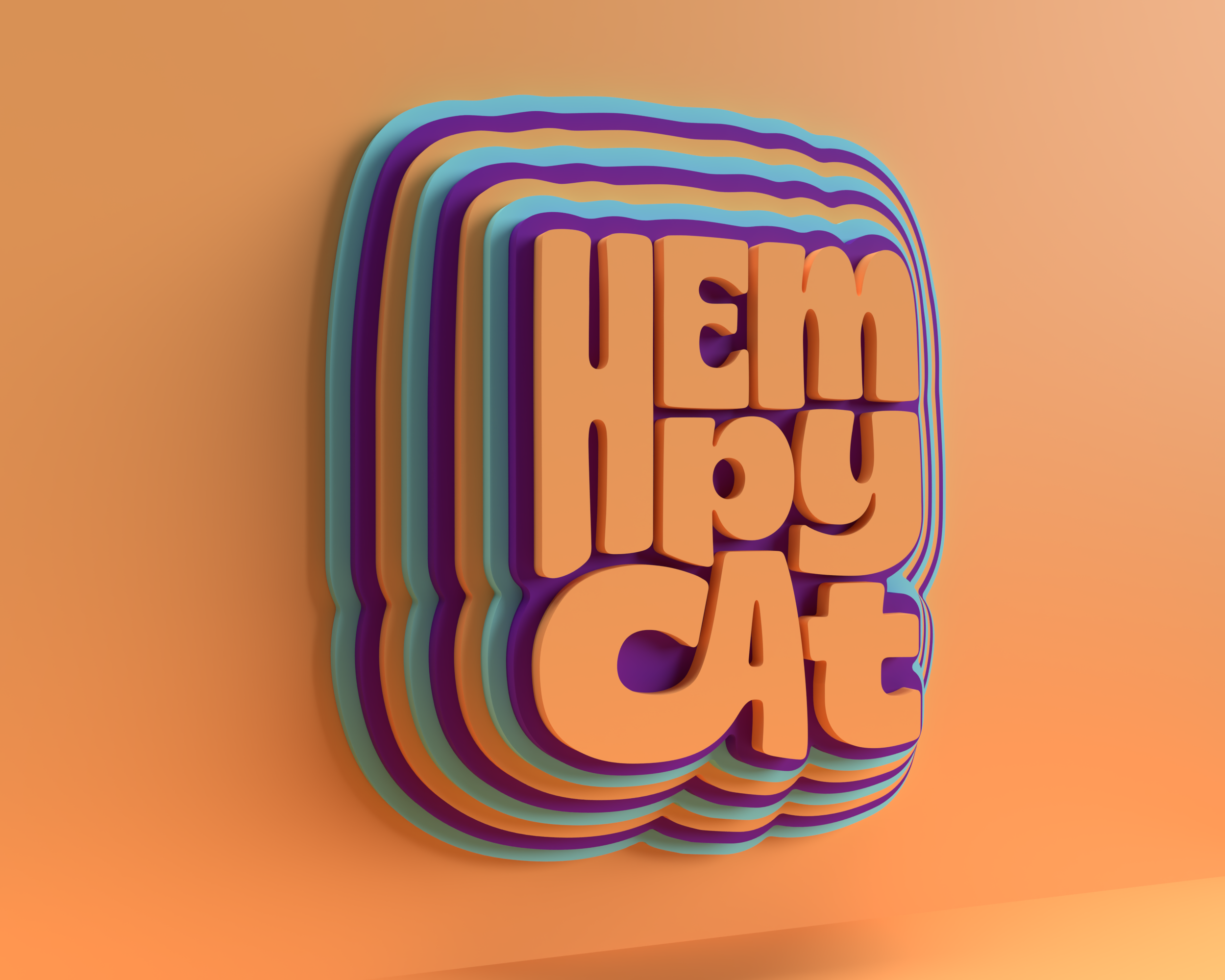 3D Hempycat logo